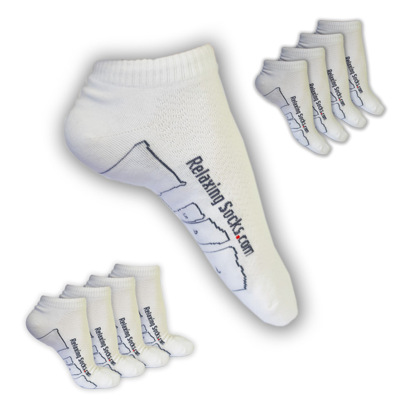 Combo 9 đôi tất vớ nam cổ ngắn  Thêu 8 Vị Trí Huyệt Đạo Bàn Chân  Thoáng Khí Kiểu Dáng Lịch Sự