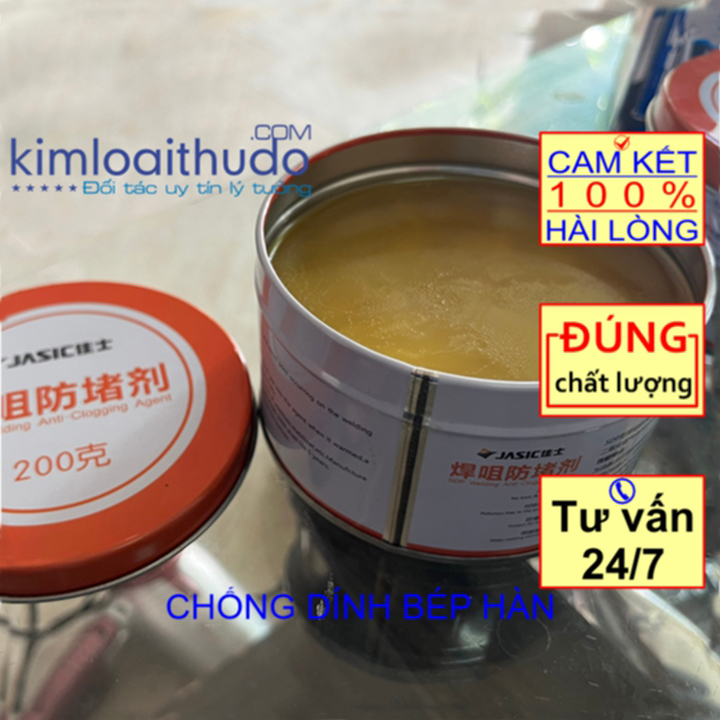 Mỡ hàn Mig/Mag JASIC hộp màu cam, làm sạch bép hàn, bảo vệ đầu hàn bền bỉ, dây hàn ra đều, dễ hàn, thợ hàn Mig nên dùng