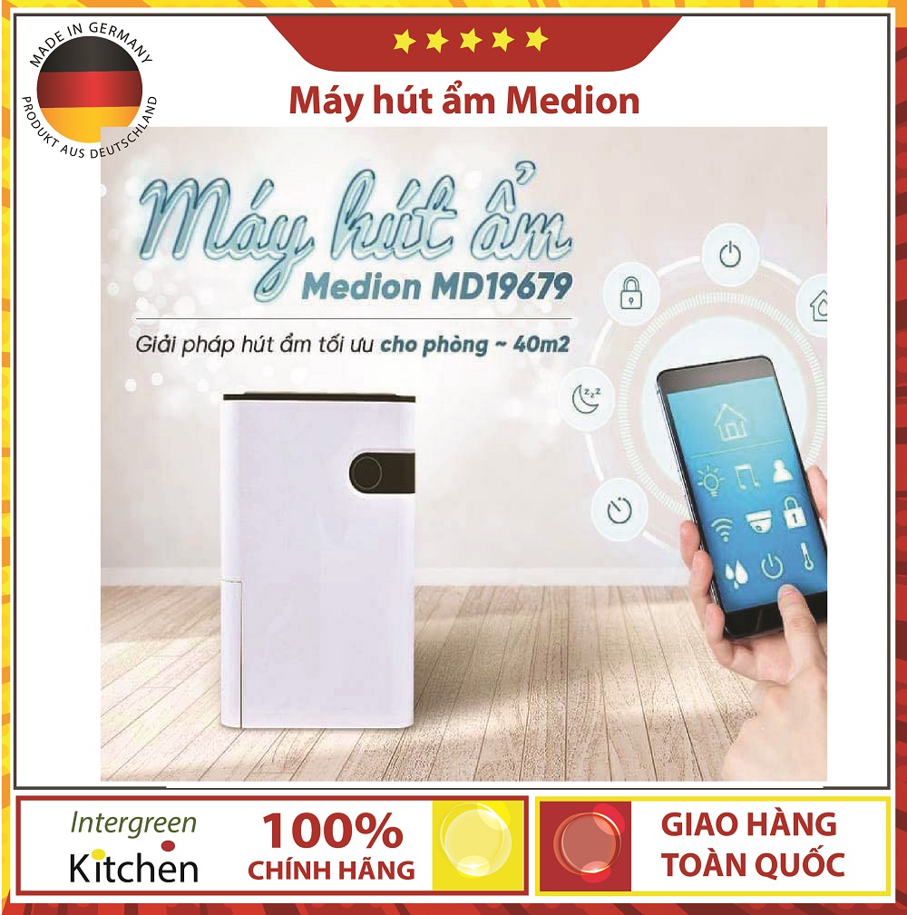 Máy hút ẩm medion md19679 - giải pháp hút ẩm tối ưu cho phòng 40m2