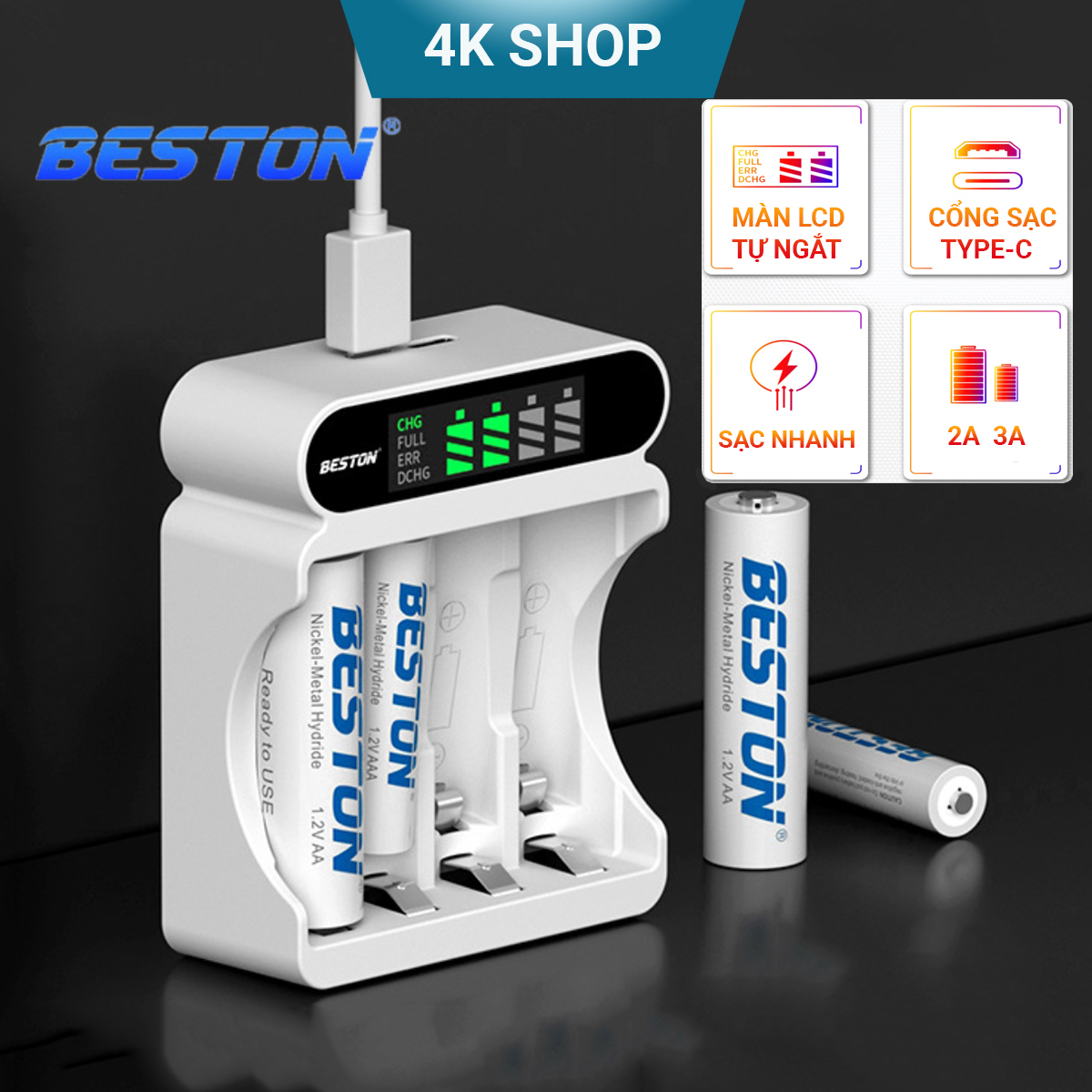 Pin AA và AAA sạc tái sử dụng chính hãng