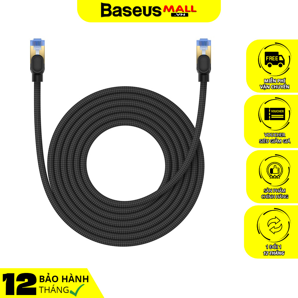 Cáp mạng lan 2 đầu baseus high speed cat7 10gigabit ethernet cable