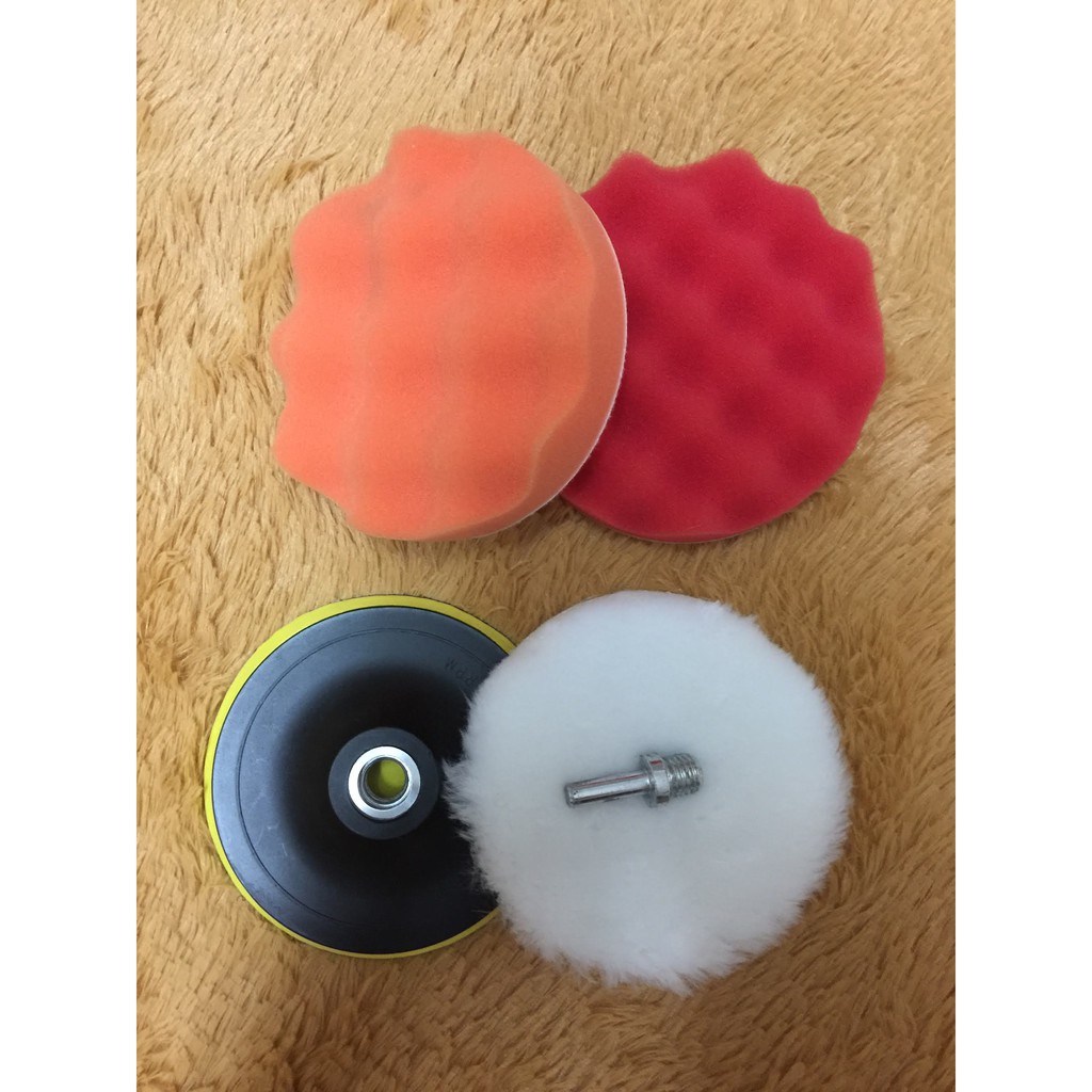 Bộ 5 món phớt mút đánh bóng kích thước (10cm) 4inch