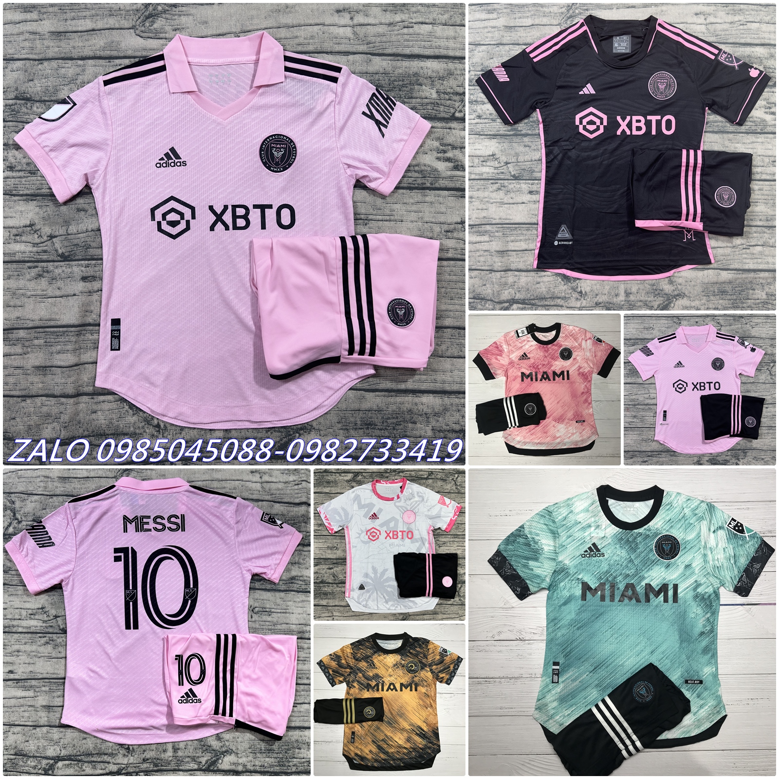 HOÀN TIỀN 15% - Áo Quần Bóng Đá CLB INTER MIAMI - Chất Polyeste - VẢI GAI Thái CAO CẤP