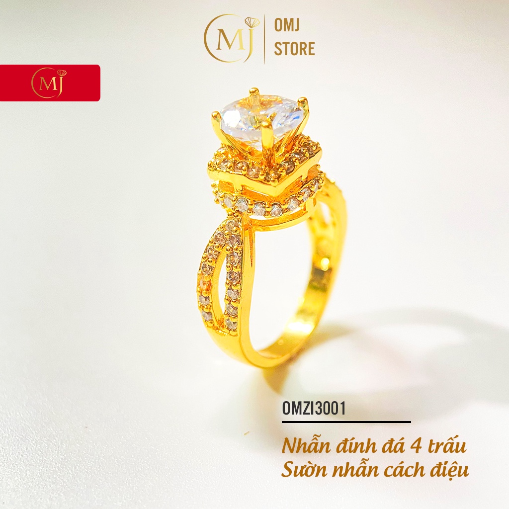 Nhẫn nữ OMJ3001 đính đá sang chảnh lấp lánh