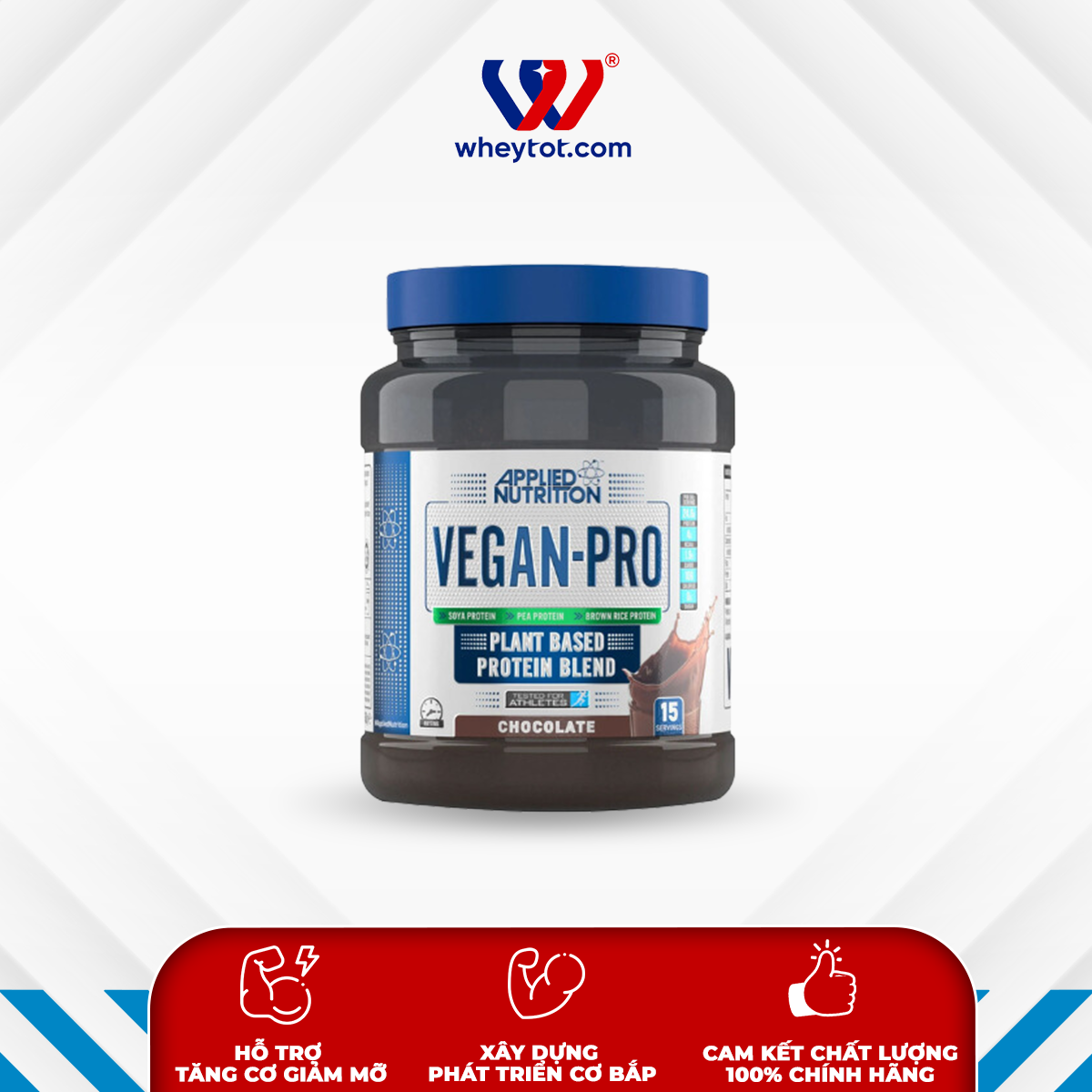 Sữa tăng cơ, bổ sung Protein thực vật cho người ăn chay Applied Nutrition Vegan Pro 450g