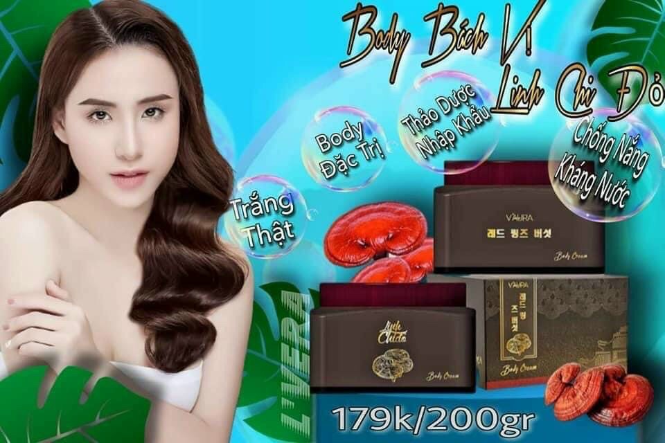 Kem dưỡng trắng da toàn thân Nấm Linh Chi Đỏ 200g