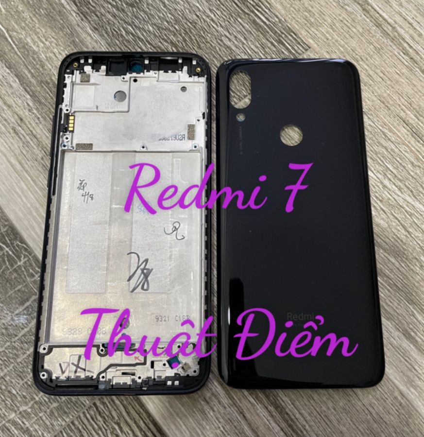 bộ vỏ xiaomi Redmi 7 ,kèm khay sim,phím,ko kèm kính cam