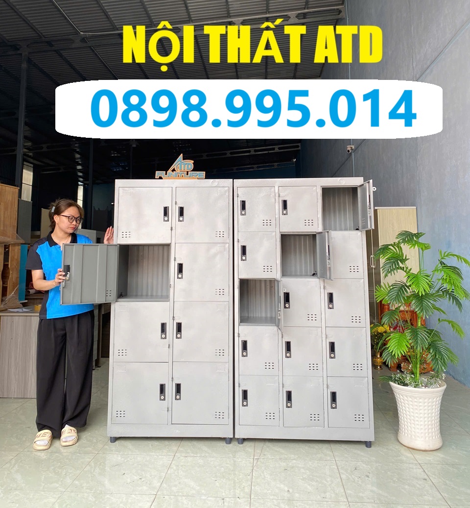 Tủ locker sắt đa năng, tủ hồ sơ văn phòng nhiều 4-6-8-10-12-15 ngăn đựng đồ dùng cá nhân có khóa