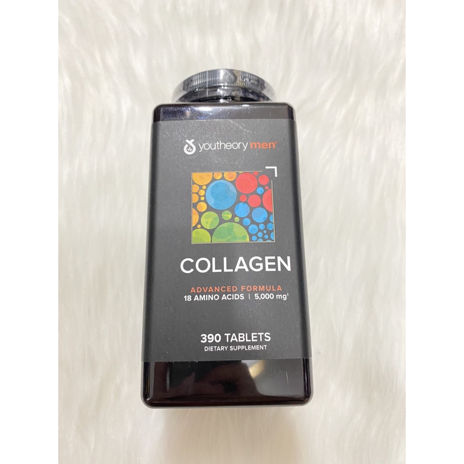 HÀNG MỸ Viên Uống Collagen Mỹ Youtheory + Biotin  Nam  390 Viên