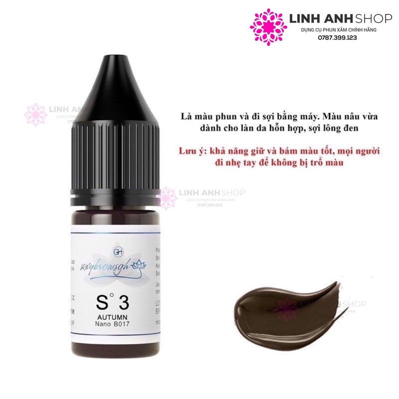 Mực gh khắc sợi sexy brown phun xăm chính hãng