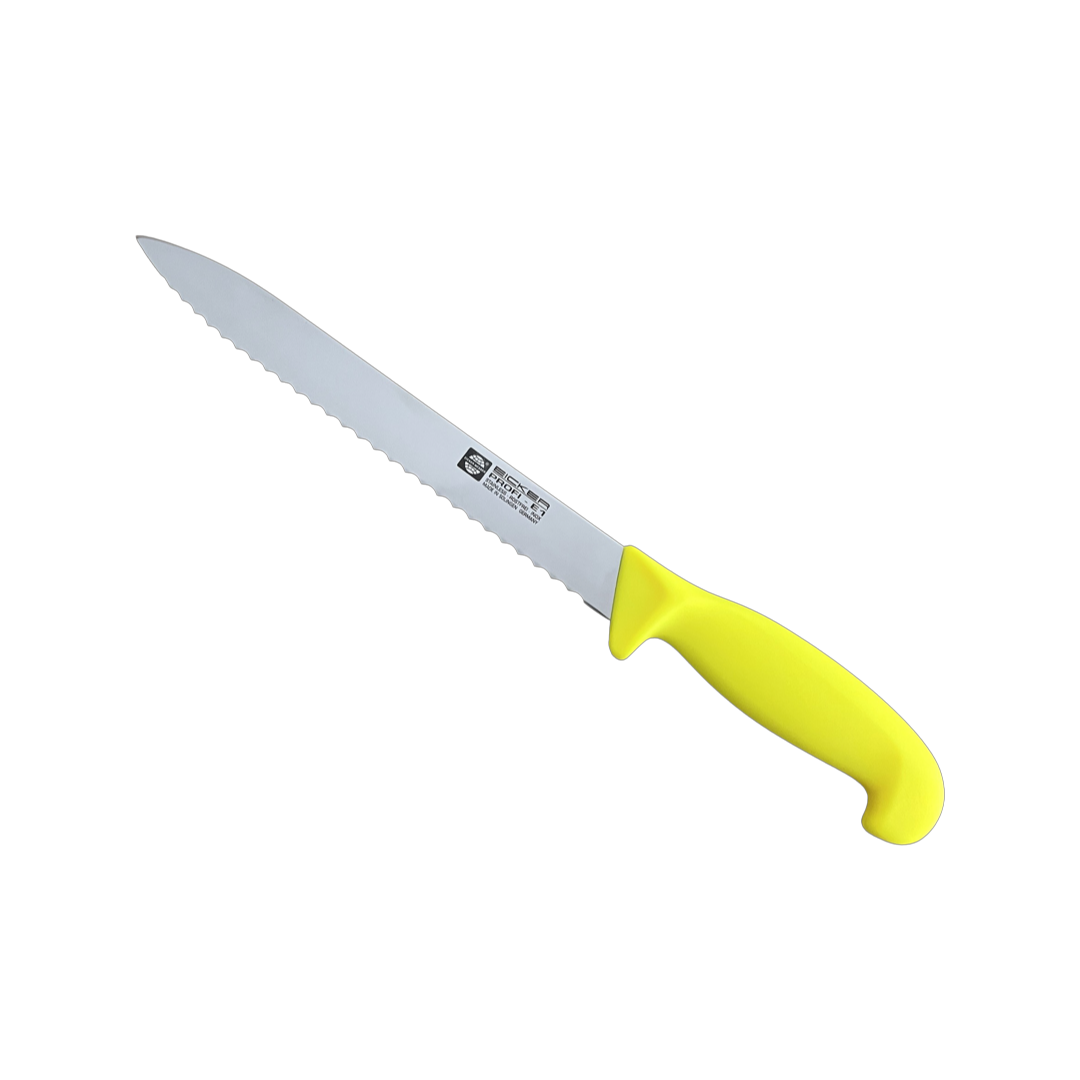 Dao răng cưa cắt thịt đông lạnh Eicker 2752326, lưỡi dài 26cm, tay cầm nhựa cứng màu vàng
