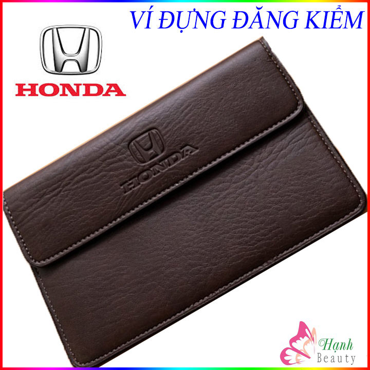 VÍ DA PU ĐỰNG ĐĂNG KIỂM, GIẤY TỜ Ô TÔ CAO CẤP ( Logo Honda )