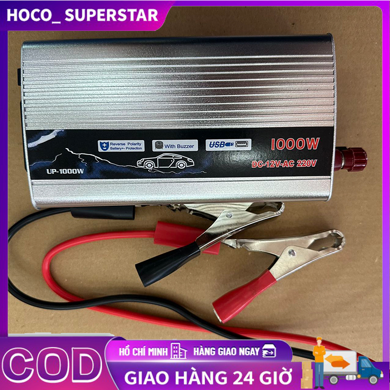  Biến tần tự động 12V 220V 220W 500W 1000W Biến tần chuyển đổi nguồn 12V đến 220V-Bộ kích 