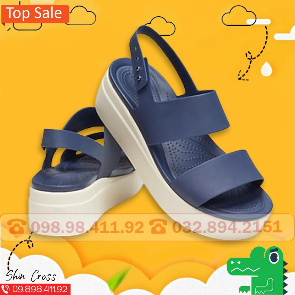 Dép sandal cross đế  cao có qoai  6cm có quai nhiều màu DCDC71 size 35 36 37 38 39 40