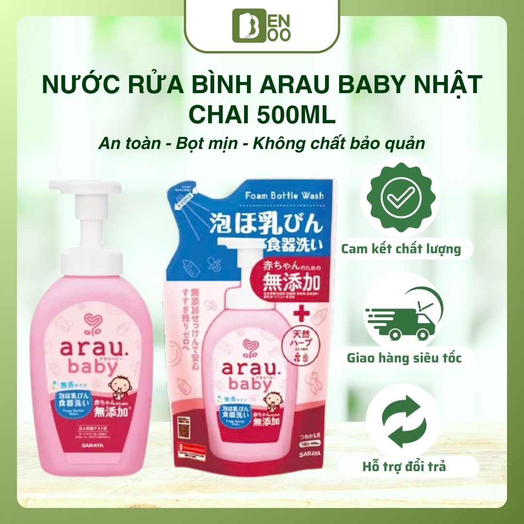 Nước rửa bình ARAU Baby Nhật Chai 500ML