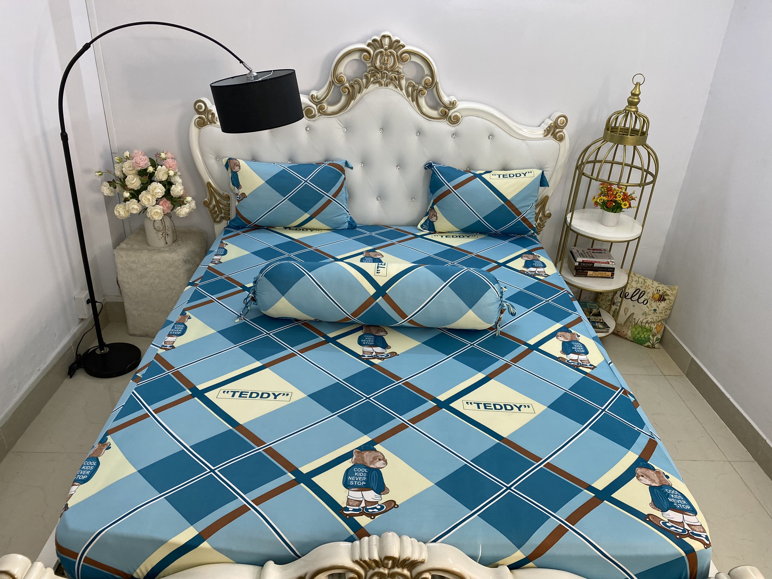 [HCM] ga gối thun hàn ,Bộ Drap Thun Hàn Quốc mát lạnh  4 món, khách nhớ chọn size