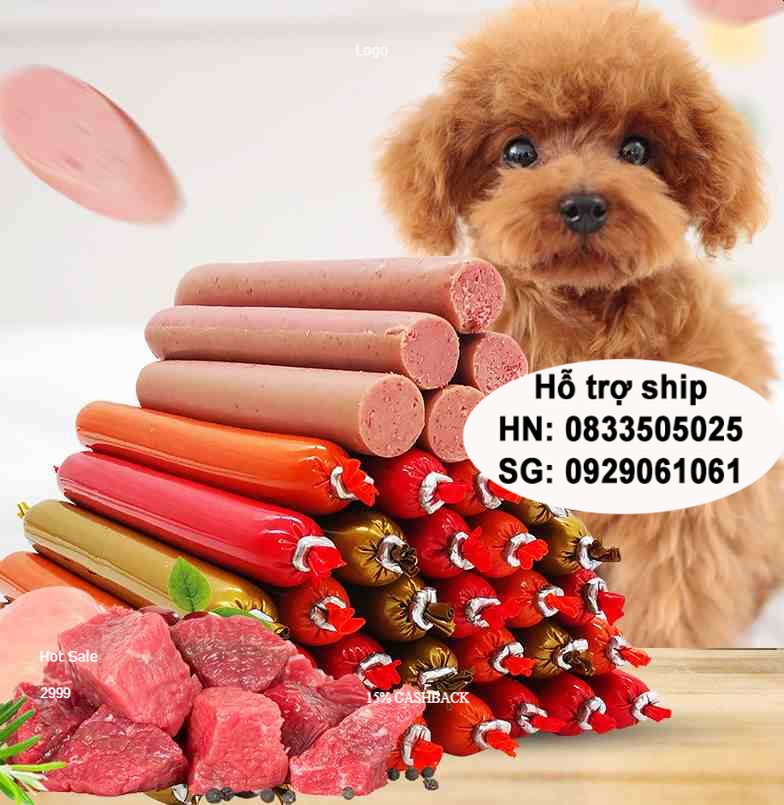 Doremiu Xúc xích chó mèo 3 vị cho thú cưng