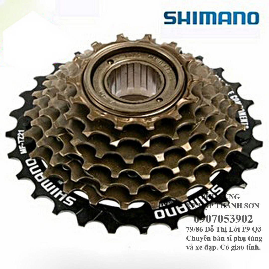 Líp vặn xe đạp thể thao 7 tầng Shimano chính hãng