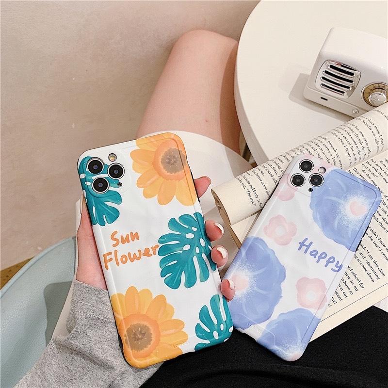 Ốp lưng IMD hoa Sunflower chống bần cho iphone