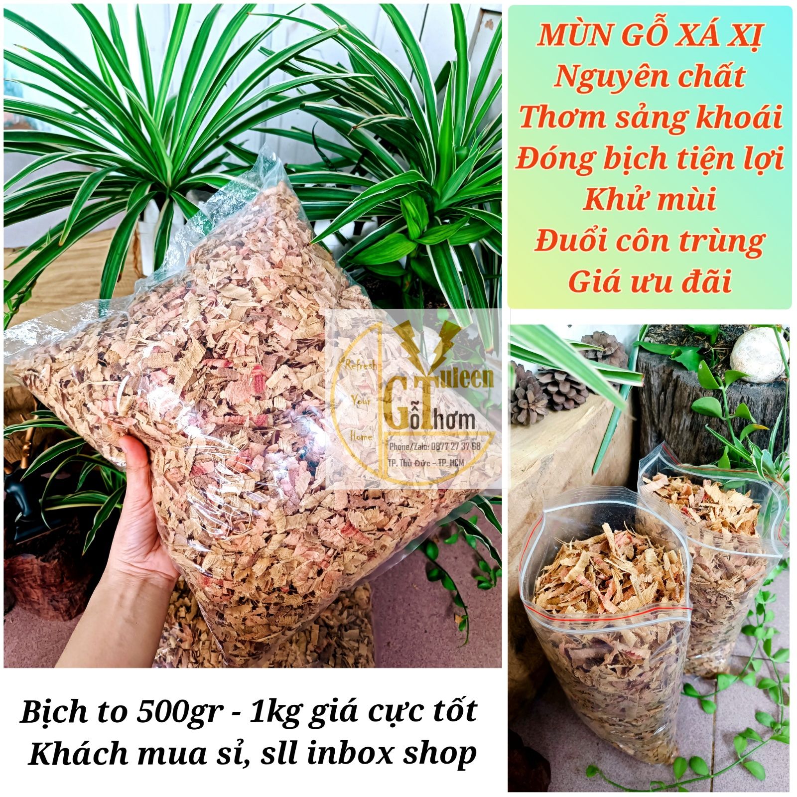 Giá tốt - 1kg Mùn gỗ xá xị ngọc am khử mùi xua đuổi côn trùng, gỗ xông nhà, mùn gỗ, dăm bào vụn gỗ bột gỗ thơm. Gỗ Thơm Yuleen