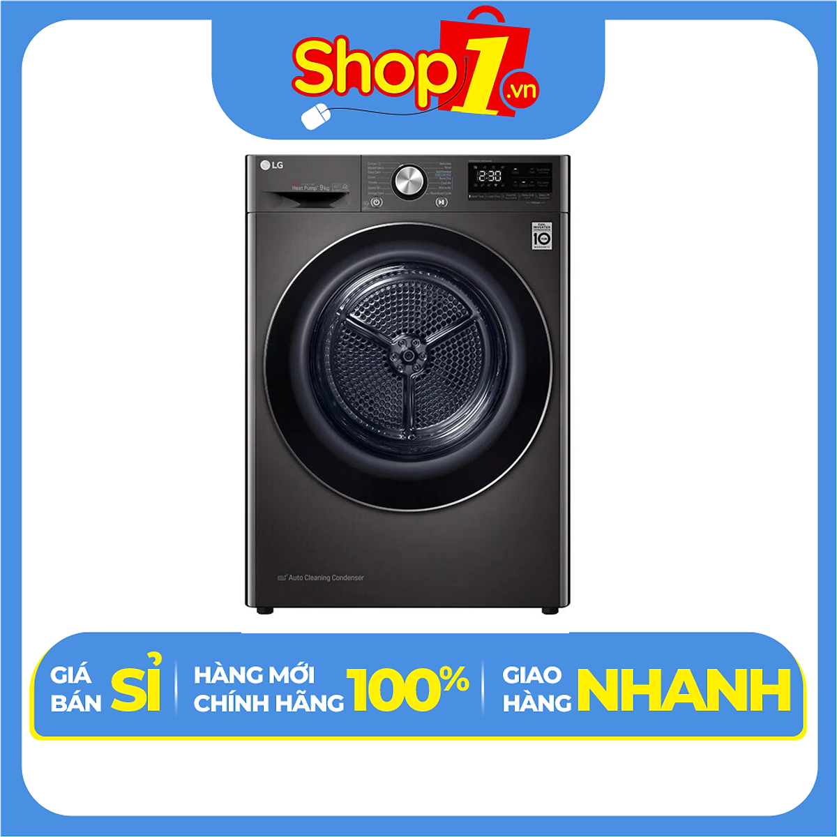Máy sấy LG 9 kg DVHP09B - Cảm biến tự động xác định chất liệu sợi vải
