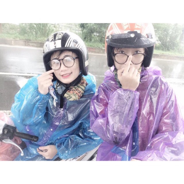 Bộ Áo Mưa Đi Phượt Chúc Sen Chống Nước Hàng Dày Loại 1