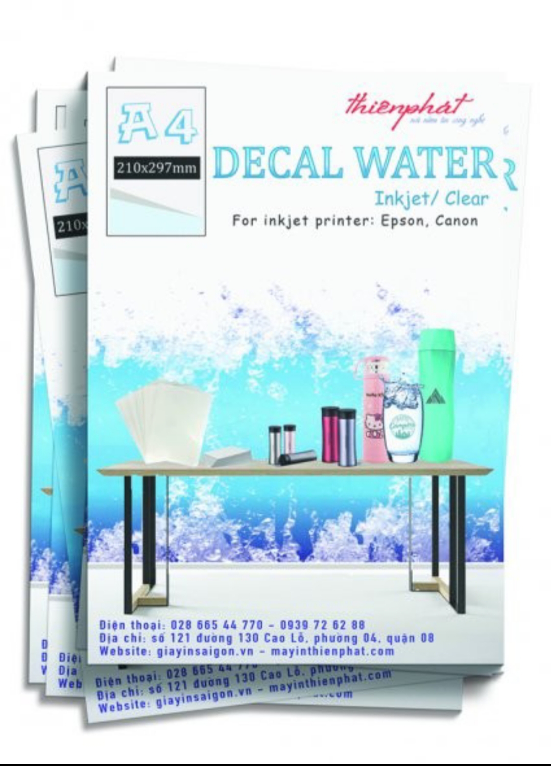 [HCM]Giấy In Nhiệt Decal Nước 20x30