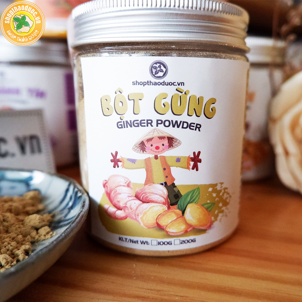 Bột gừng sấy lạnh hũ 100g - bột gừng nguyên chất