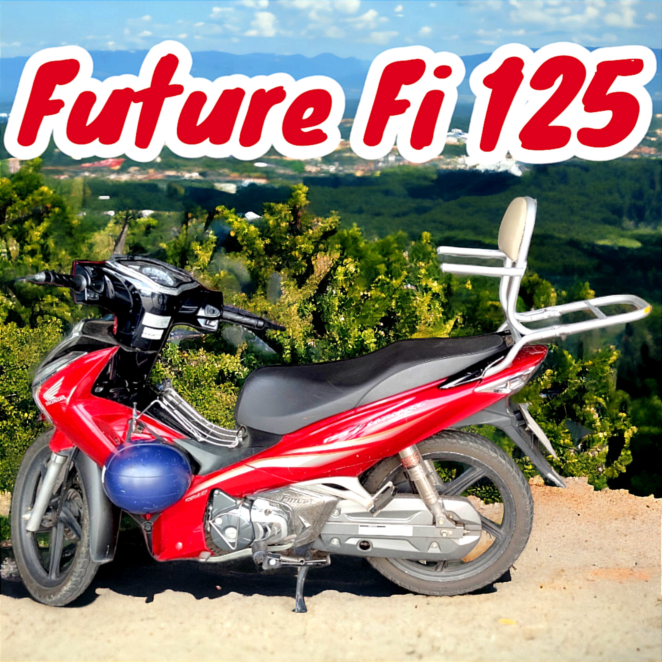 ( tặng lót tay) Baga phượt xe máy có ghế dựa Future Fi 125