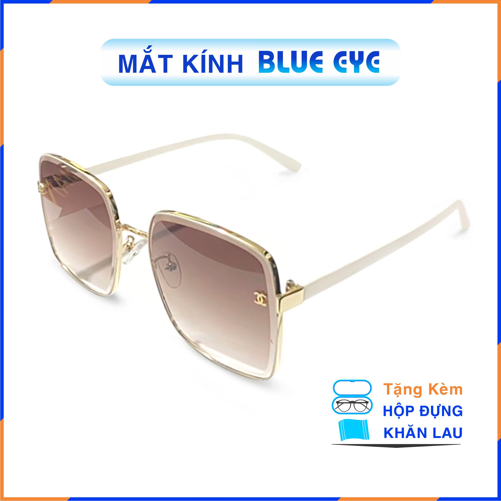 Kính râm mắt vuông thời trang nữ cao cấp