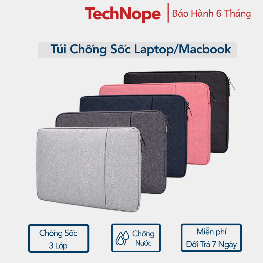 Túi Chống Sốc Laptop Macbook Ultrabook Cao Cấp 13.3 Inch, 14 Inch, 15 Inch, 15.6 Inch, 16 Inch - 1,2 ngăn đựng