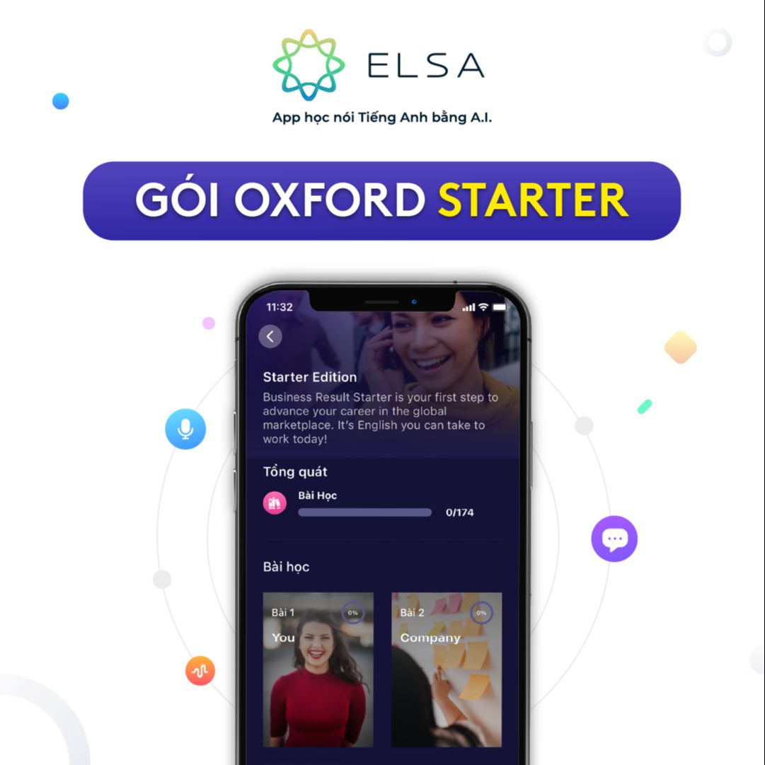[E-VOUCHER] ELSA Speak Kết Hợp Với NXB Đại Học Oxford - Quyển STARTER