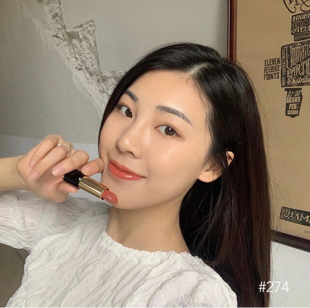 Son Lancome 274 Coeur de rubis cream màu cam đất