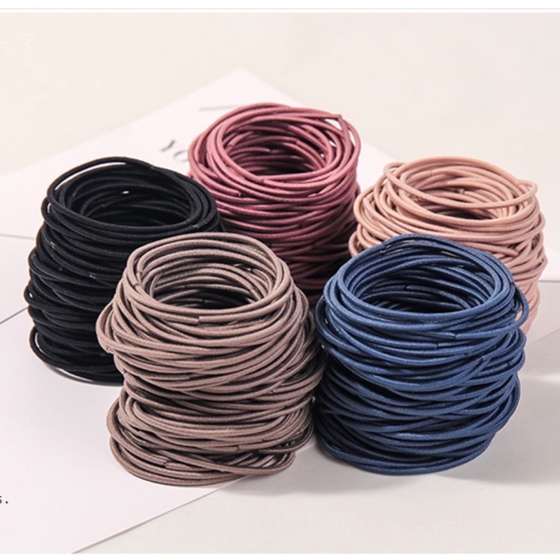 Combo 5 dây buộc tóc sợi lanh nhỏ