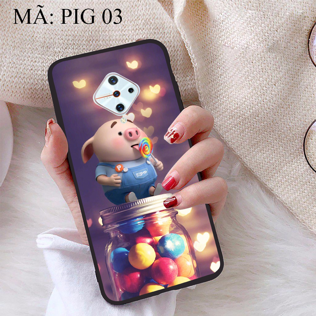 [HCM]Ốp lưng iCase dành cho  Vivo S1 Pro viền dẻo TPU BST Pig Cute