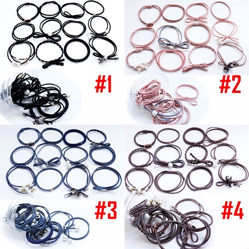Set hộp 12 thun buộc tóc