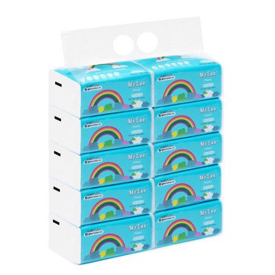 Giấy Rút Cầu Vồng MyLan 3 Lớp (300 Tờ/Gói, 10 Gói/Xách)