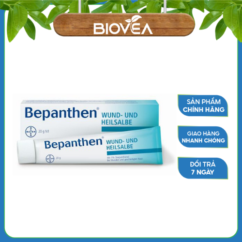 Kem Chống Hăm Bepanthen Wund und Heilsalbe 20g Hàng Nội Địa Đức, Kem Chống Hăm Dạng Mỡ Bepanthen Làm Lành Bảo Vệ Mông, Không Chất Tạo Mùi, Không Gây Dị Ứng, Hỗ Trợ Tăng Cường Độ Ẩm Trên Da, Tăng Đàn Hồi, Giảm Khô Da Hiệu Quả