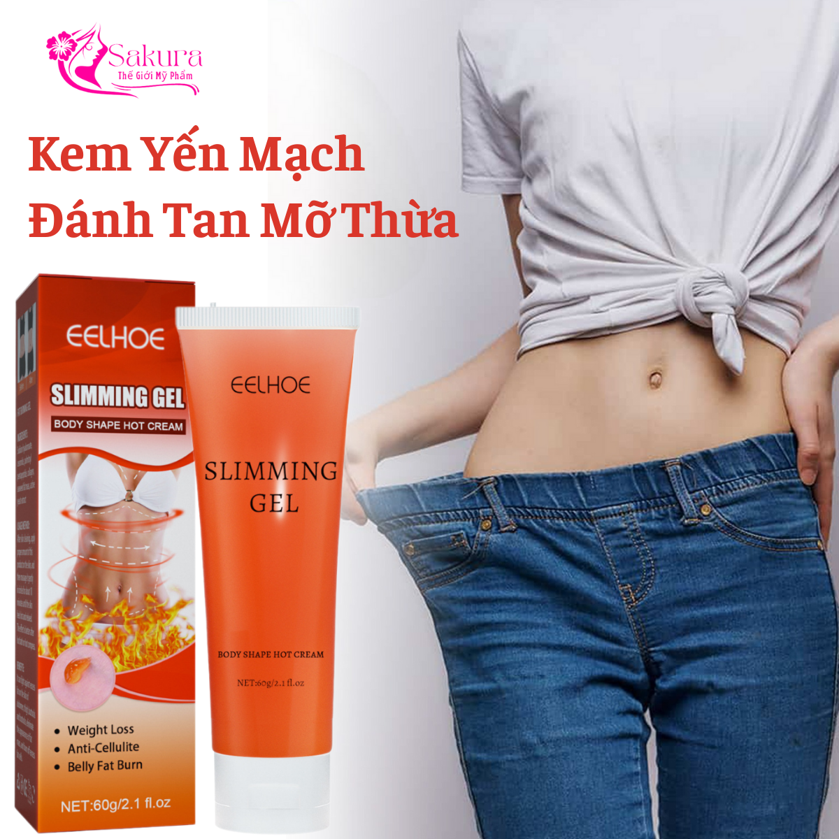 Kem đánh tan mỡ thừa cải thiện vòng eo thon gọn săn chắc