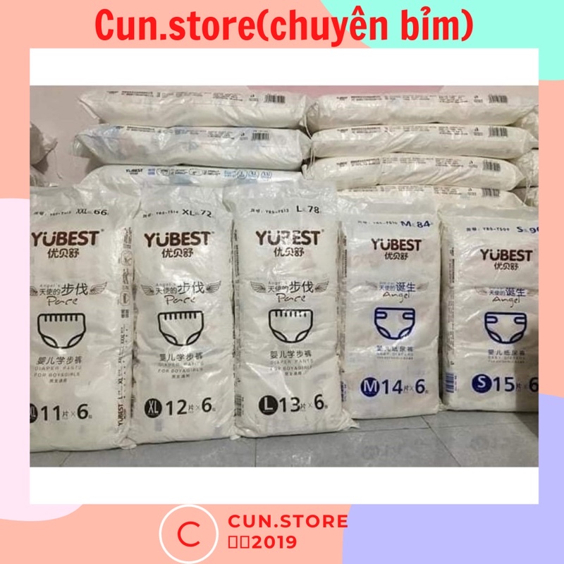 Bỉm, tã dán quần yubest angle đủ size s90/m84/l78/xl72/xxl66