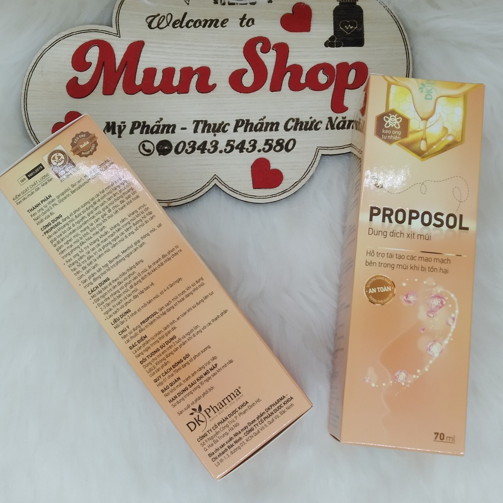 Dung dịch xịt rửa mũi keo ong proposol người lớn chai 70ml