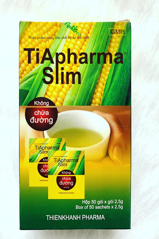 Đường Bắp Ăn Kiêng Aspartam TiApharma Slim (125g / Hộp/50 Gói) - TK