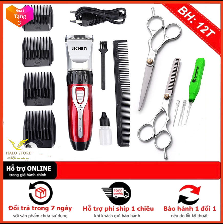 Tông Đơ Hớt Tóc Trẻ Em JC 0817 TẶNG Bộ Kéo Cắt Tỉa