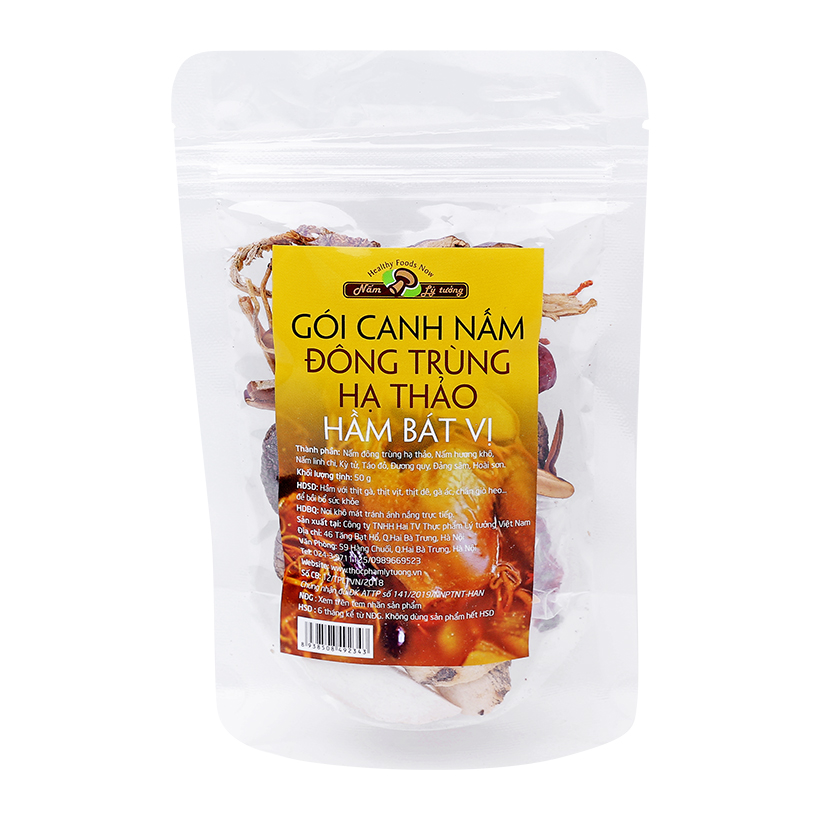 Gói canh nấm đông trùng hạ thảo hầm bát vị 50g