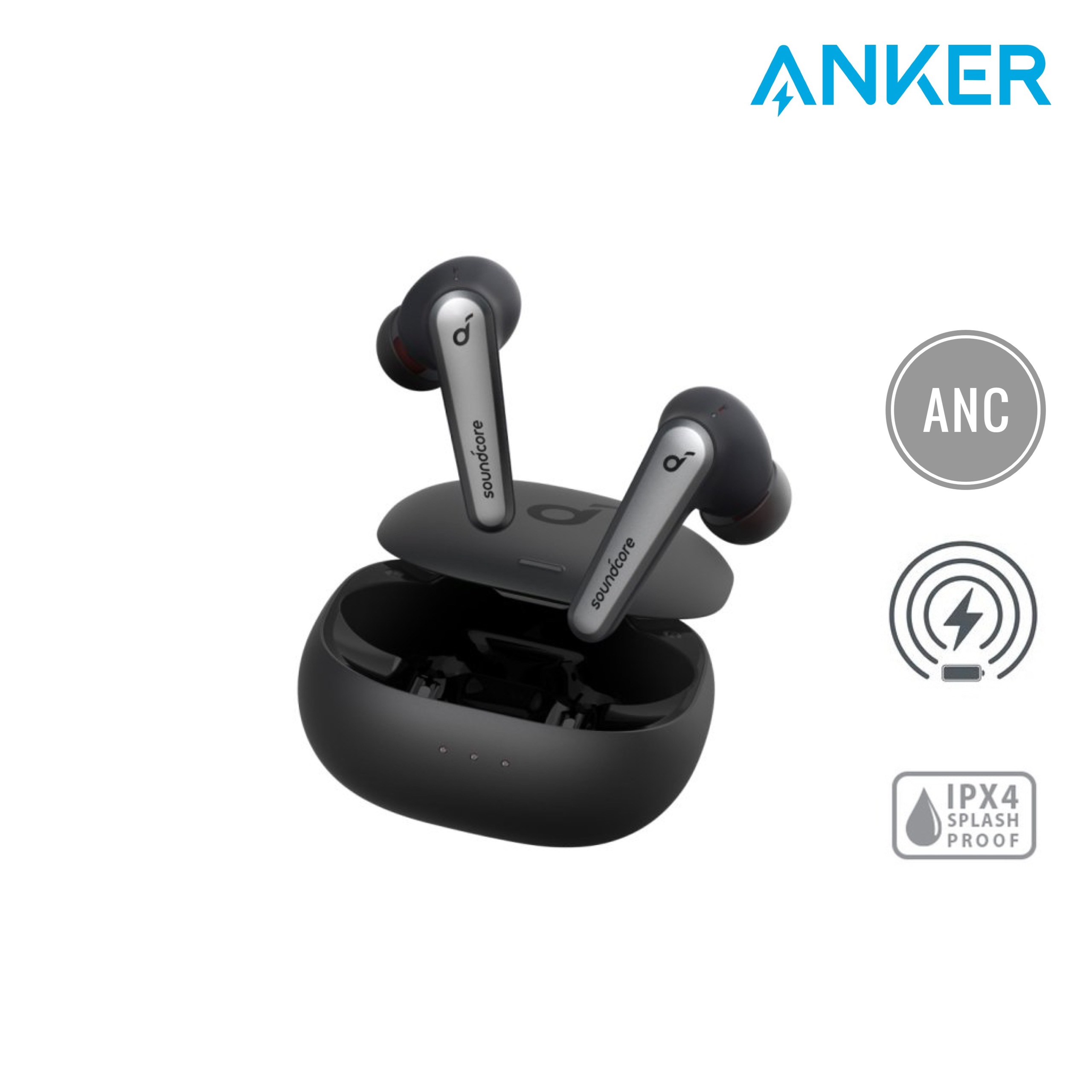Tai nghe bluetooth chống ồn chủ động anker soundcore liberty air 2 pro - a3951 - anc - sạc không dây - hàng anker vn