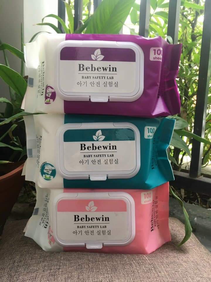 Khăn ướt không mùi Bebewin 100 tờ