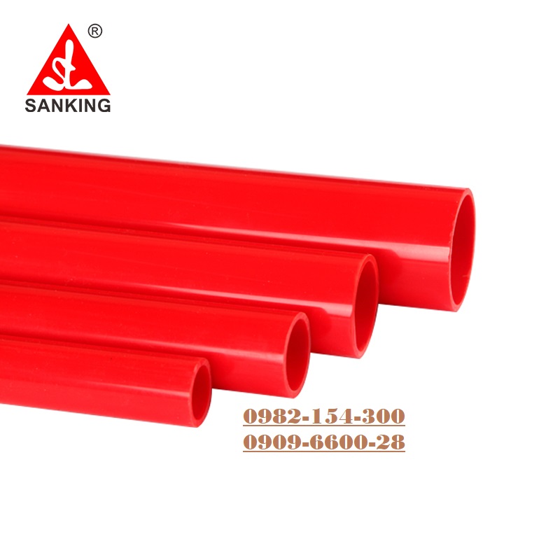Sanking - ống nước pvc cao cấp màu đỏ, màu cam, màu xanh 20mm - 25mm - 32mm - 40mm - sanking