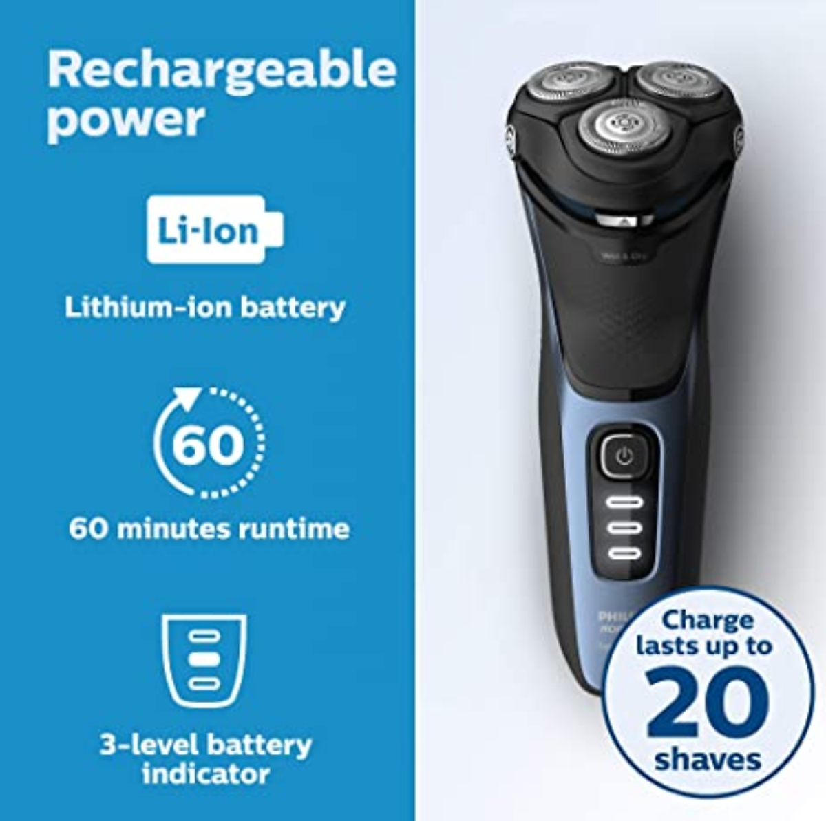 Máy cạo râu philips norelco shaver 3500 s3212/82 | wet & dry | ebay us