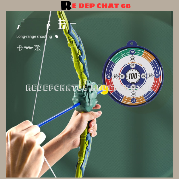 Đồ chơi bé trai bắn cung an toàn bộ cung chắc khỏe, mũi tên tòe hít, chất liệu nhựa ABS cao cấp