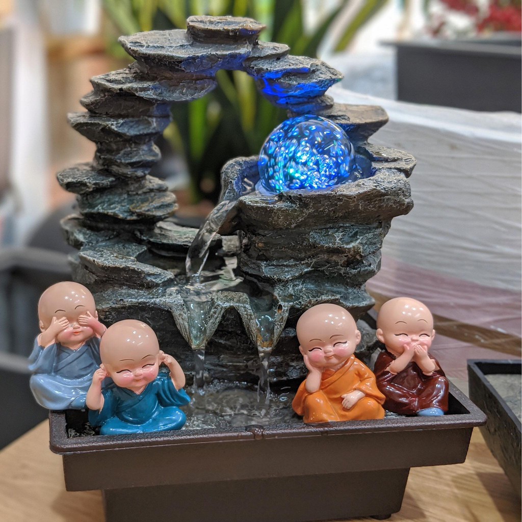 Thác nước mini để bàn – phong thuỷ luân- bh 1 tháng